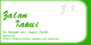 zalan kapui business card